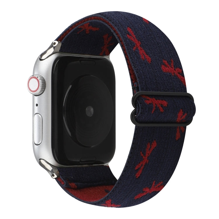 Lisslune | Ethnic Style Buckle Watch Band for Apple Watch Series 7 45mm / 6 & SE & 5 & 4 44mm / 3 & 2 & 1 42mm (Burgundy Blue)