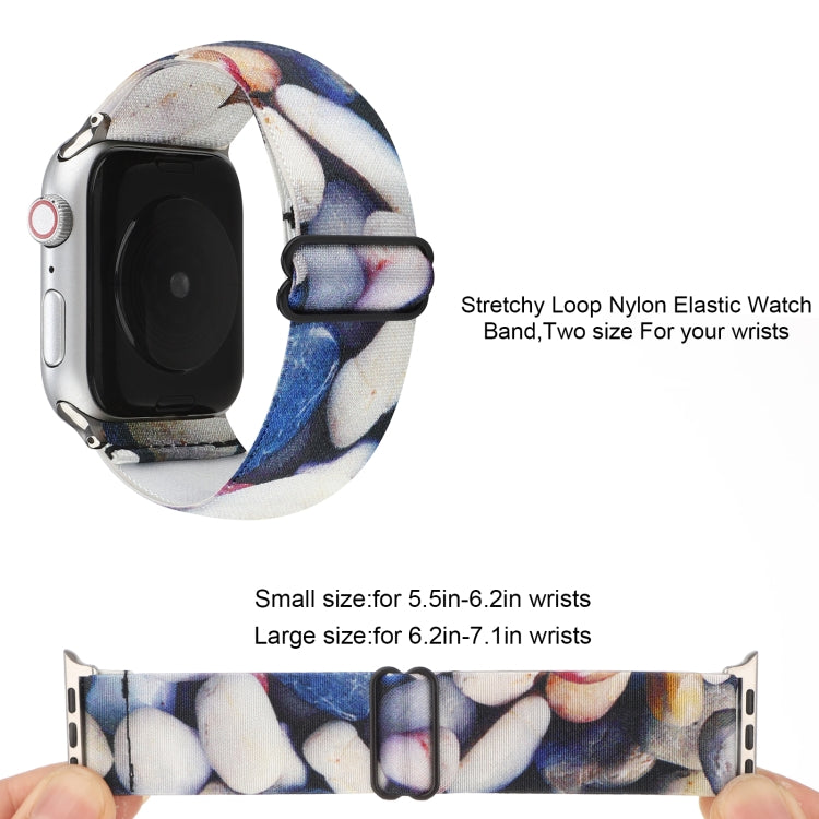 Lisslune | Ethnic Style Buckle Watch Band for Apple Watch Series 7 45mm / 6 & SE & 5 & 4 44mm / 3 & 2 & 1 42mm (Blue White)