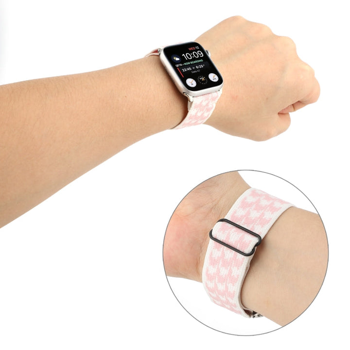 Lisslune | Ethnic Style Buckle Watch Band for Apple Watch Series 7 45mm / 6 & SE & 5 & 4 44mm / 3 & 2 & 1 42mm (Pink)