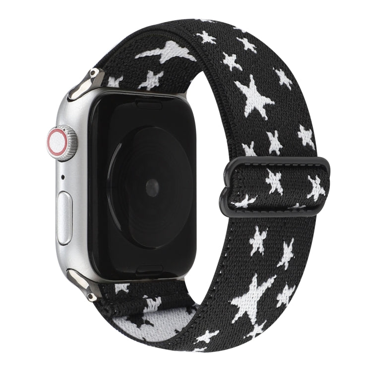 Lisslune | Ethnic Style Buckle Watch Band for Apple Watch Ultra 49mm & Watch Ultra 2 49mm / Series 9 & 8 & 7 45mm / SE 3 & SE 2 & 6 & SE & 5 & 4 44mm / 3 & 2 & 1 42mm (Black White)