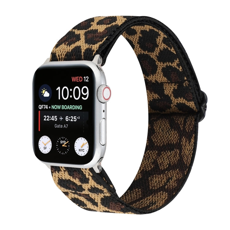 Lisslune | Ethnic Style Buckle Watch Band for Apple Watch Ultra 49mm & Watch Ultra 2 49mm / Series 9 & 8 & 7 45mm / SE 3 & SE 2 & 6 & SE & 5 & 4 44mm / 3 & 2 & 1 42mm (Brown Leopard)