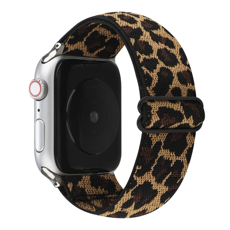 Lisslune | Ethnic Style Buckle Watch Band for Apple Watch Ultra 49mm & Watch Ultra 2 49mm / Series 9 & 8 & 7 45mm / SE 3 & SE 2 & 6 & SE & 5 & 4 44mm / 3 & 2 & 1 42mm (Brown Leopard)
