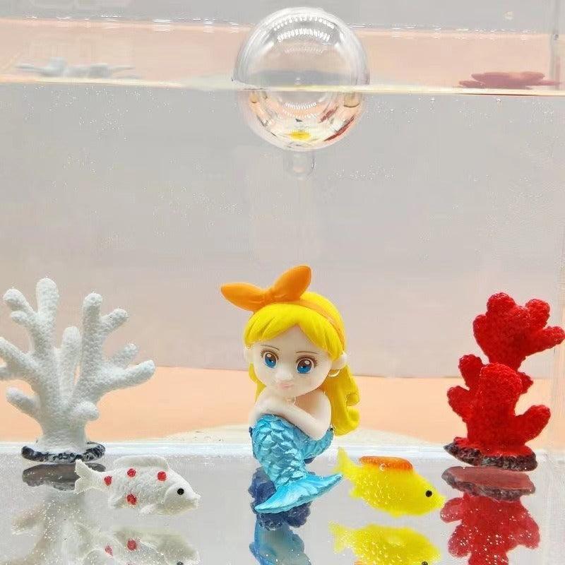 Lisslune | Aquatic Harmony: Chinese-inspired Resin Sculpture for Enchanting Aquariums