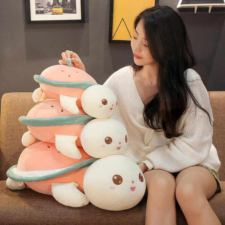 Lisslune | Watermelon Turtle Comfort Cuddle Pillow for Cozy Relaxation