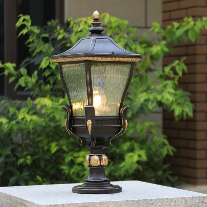 Lisslune | LumaLux Solar Outdoor Lantern | Weatherproof | Solar Powered | Garden Lighting for Terrace and Entry Area