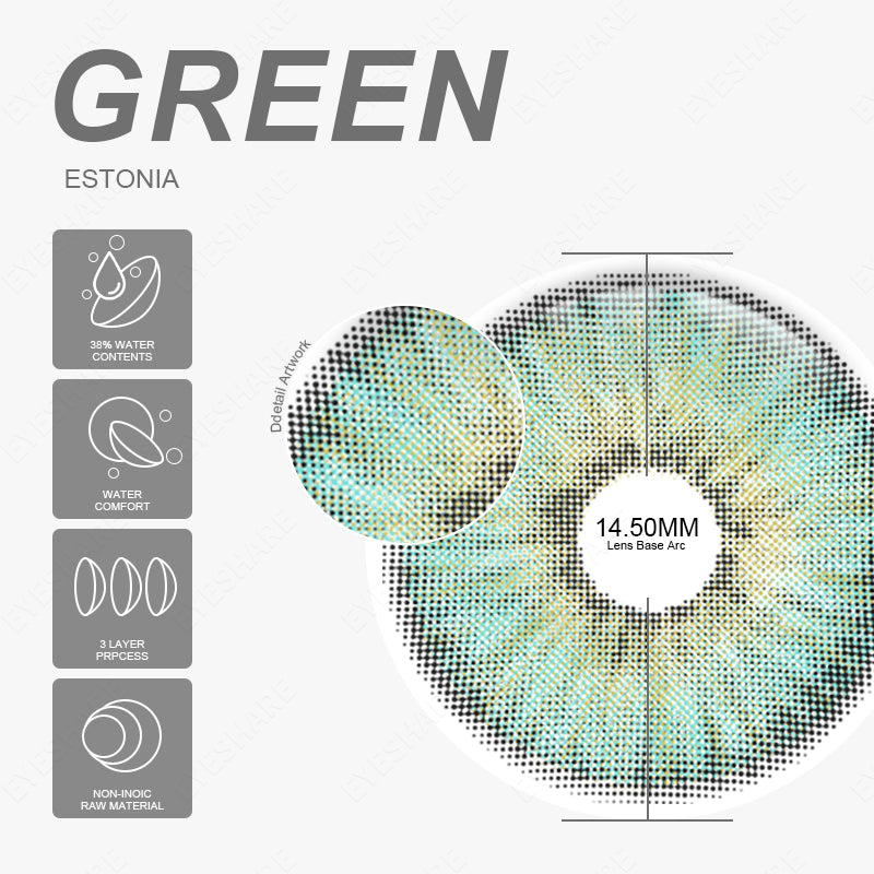 Rynx Estonia Green 14.5mm 1 Pair | 1 Year