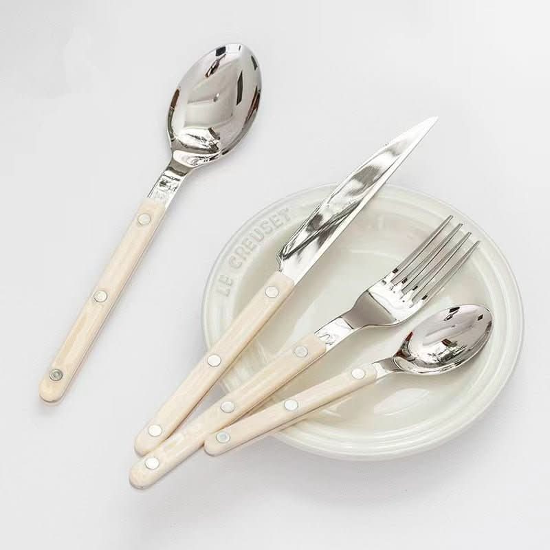Lisslune | 24-piece stainless steel cutlery set with engraving