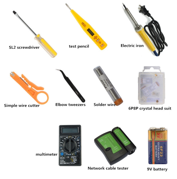 Lisslune | JAKEMY PS-P15 16 in 1 Professional LAN Network Kit Crimper Cable Wire Stripper Cutter Pliers Screwdriver Tool