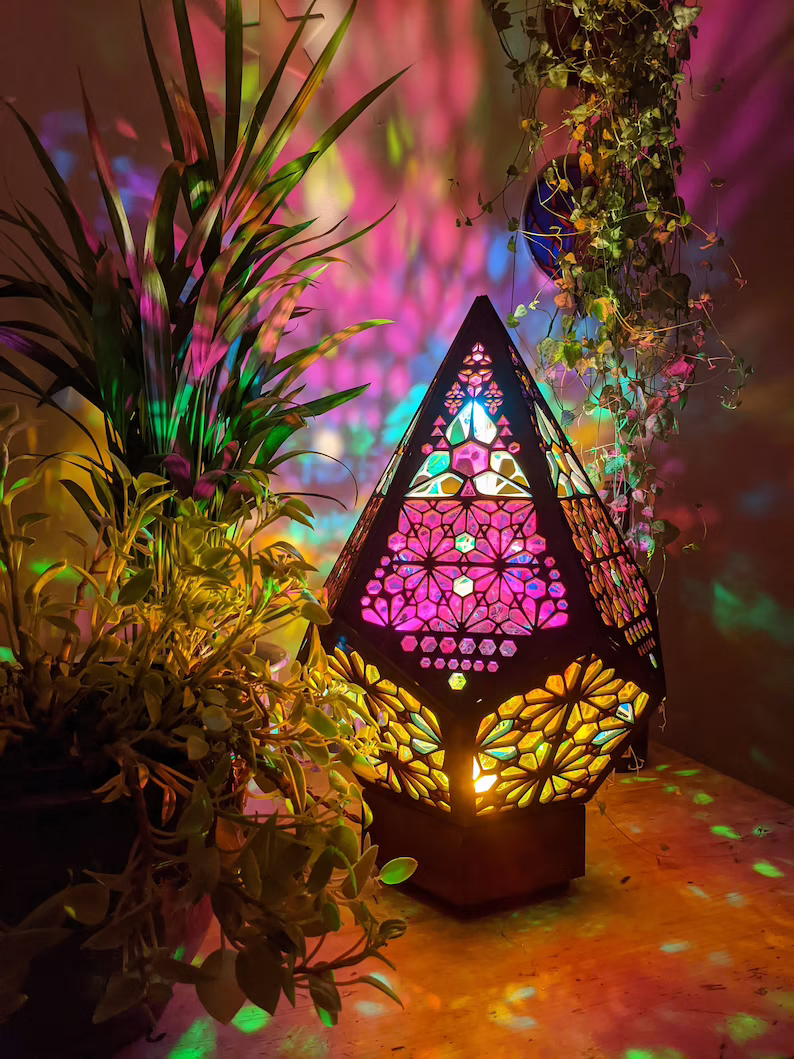 Lisslune | Glass-in-Block Style LED Table Lamp - LumiAura