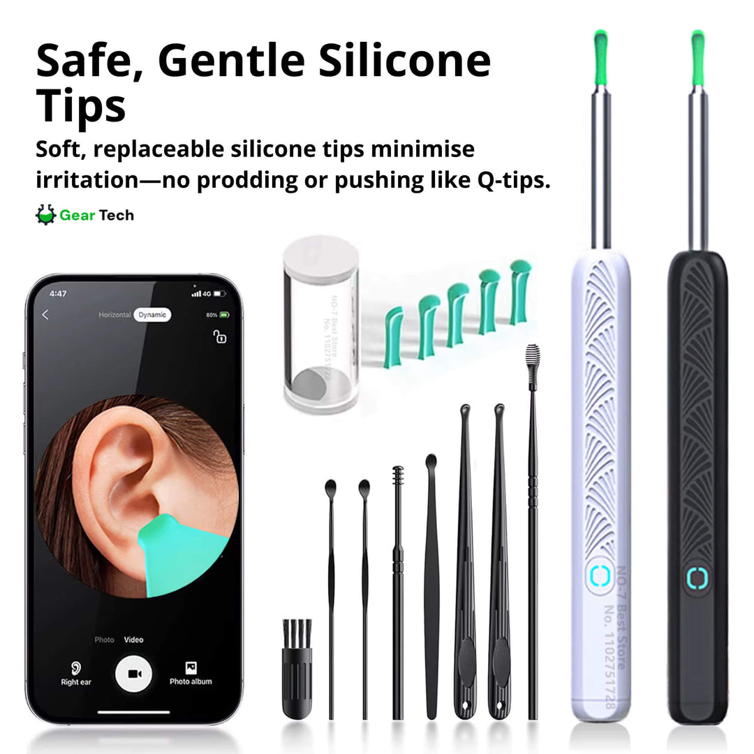Lisslune | EarScope Pro Ear Wax Removal Kit | High-Resolution Camera & LED Lights for Safe Home Use