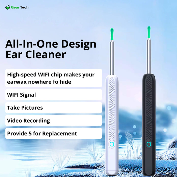 Lisslune | EarScope Pro Ear Wax Removal Kit | High-Resolution Camera & LED Lights for Safe Home Use