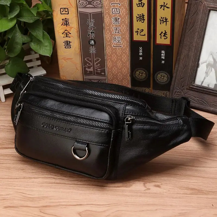 Lisslune | Genuine Leather Fanny Pack | Large Capacity, Robust Design & Versatile for Travel and Outdoor Activities