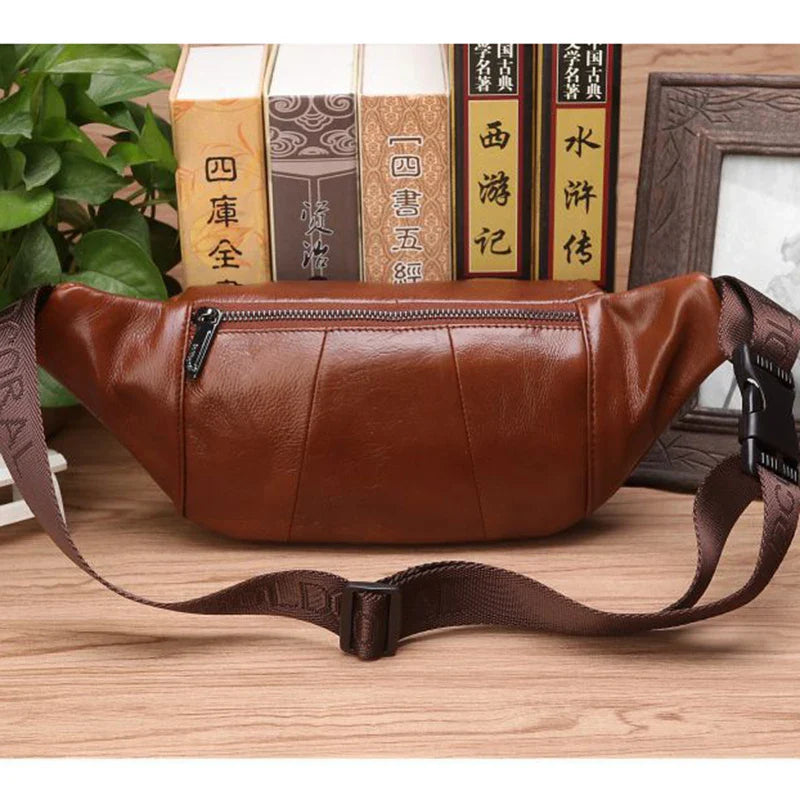 Lisslune | Genuine Leather Fanny Pack | Large Capacity, Robust Design & Versatile for Travel and Outdoor Activities