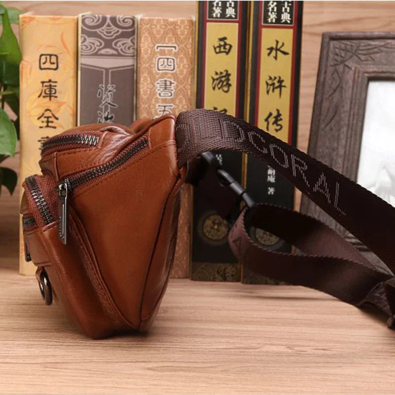 Lisslune | Genuine Leather Fanny Pack | Large Capacity, Robust Design & Versatile for Travel and Outdoor Activities