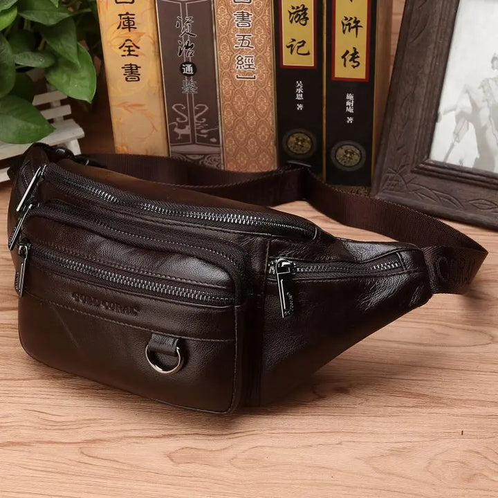 Lisslune | Genuine Leather Fanny Pack | Large Capacity, Robust Design & Versatile for Travel and Outdoor Activities