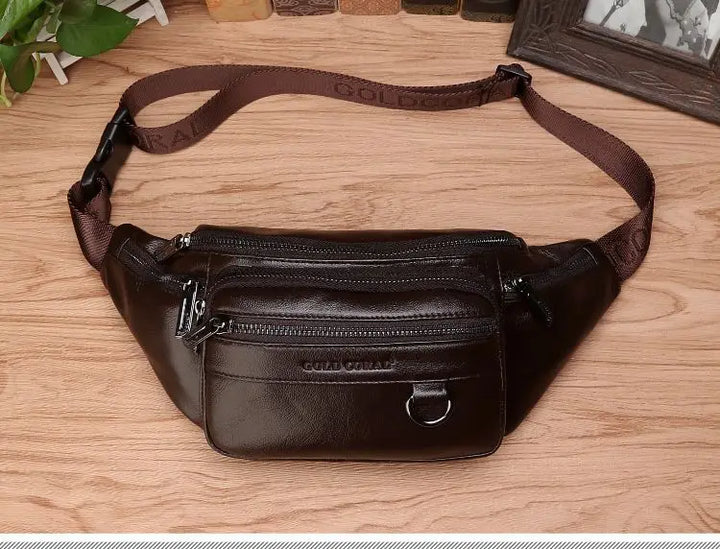 Lisslune | Genuine Leather Fanny Pack | Large Capacity, Robust Design & Versatile for Travel and Outdoor Activities