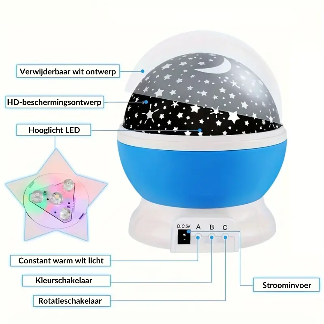 Lisslune | Star Projector Night Lamp - Luna