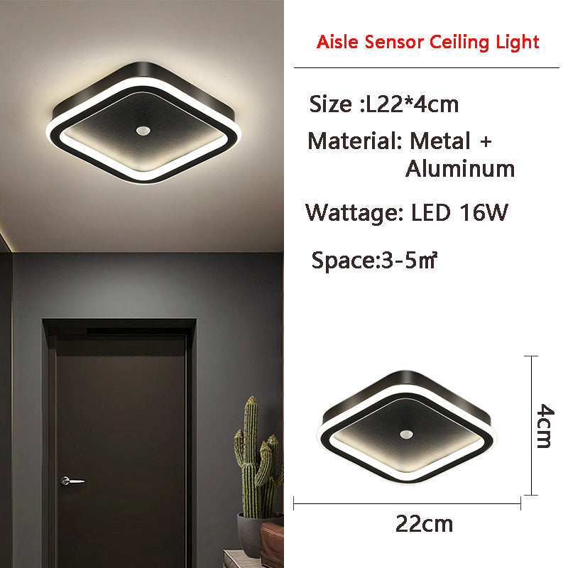 Lisslune | MotionGlide PIR Motion Sensor LED Ceiling Light | Smart Lighting | Energy Efficient | Perfect for Hallway & Bathroom