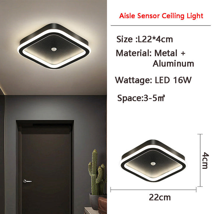 Lisslune | MotionGlide PIR Motion Sensor LED Ceiling Light | Smart Lighting | Energy Efficient | Perfect for Hallway & Bathroom