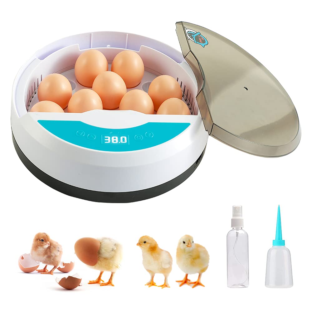 Lisslune | Egg Incubator for Chicken Eggs Incubator for Egg Hatching Chicks with Temp Control LED Chicken Hatcher