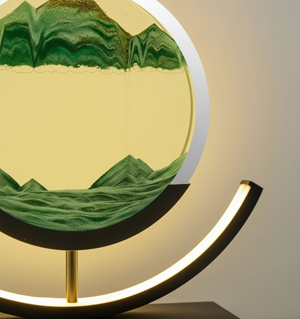Lisslune | DuneGlow Table Lamp – Handmade Ambient Lamp with Soothing Light and Modern Design