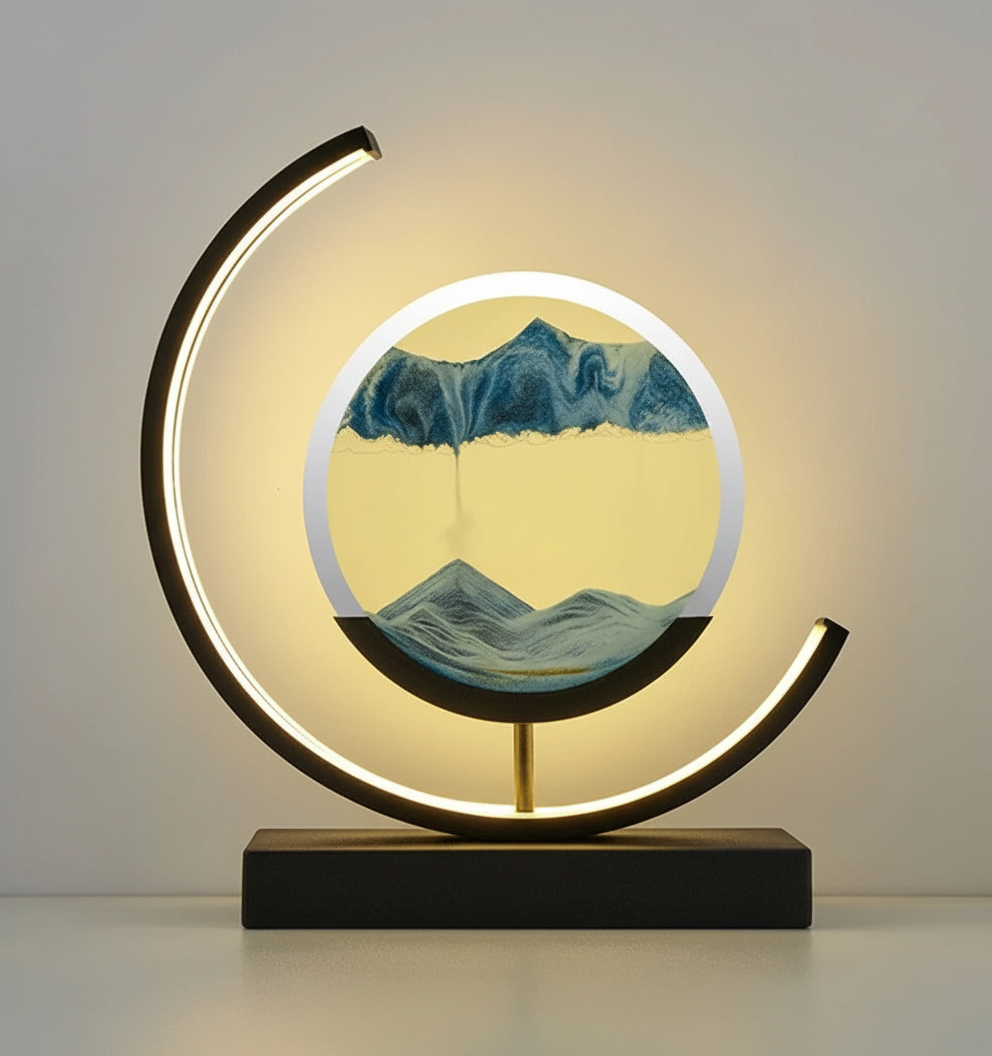 Lisslune | DuneGlow Table Lamp – Handmade Ambient Lamp with Soothing Light and Modern Design