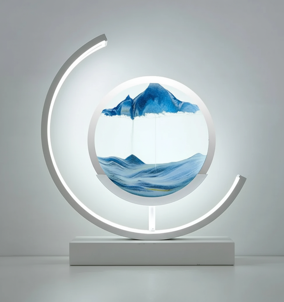 Lisslune | DuneGlow Table Lamp – Handmade Ambient Lamp with Soothing Light and Modern Design