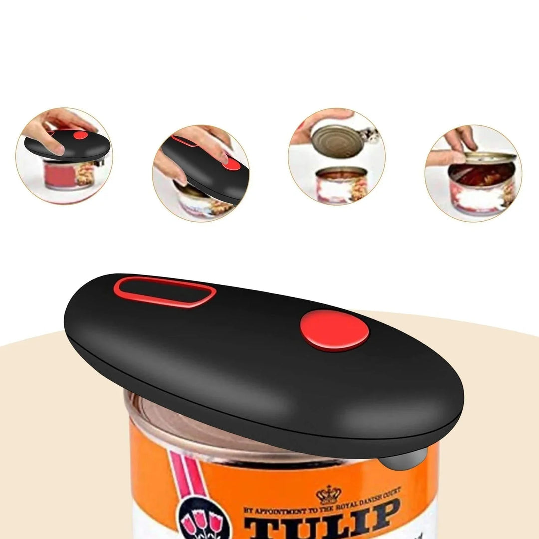 Lisslune | Automatic Can Opener with Ergonomic Handle and One-Button Operation