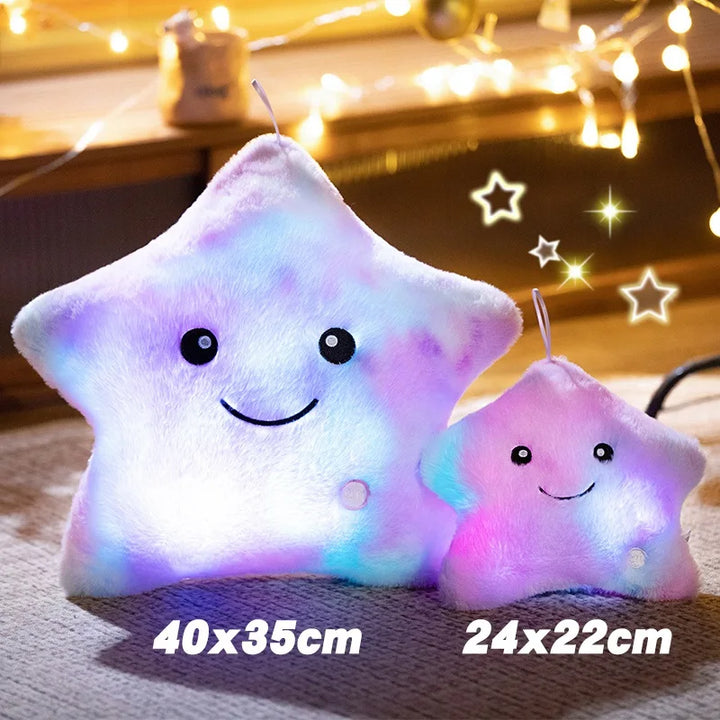 Lisslune | LED Star Plush Light - Soft Glow Star Pillow Doll, Plush Toy for Kids & Home Decor, Perfect Birthday Gift
