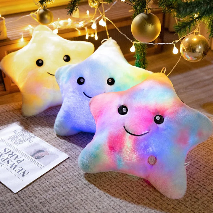 Lisslune | LED Star Plush Light - Soft Glow Star Pillow Doll, Plush Toy for Kids & Home Decor, Perfect Birthday Gift