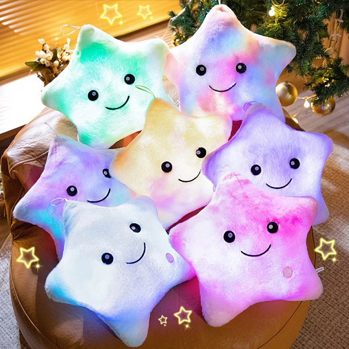 Lisslune | LED Star Plush Light - Soft Glow Star Pillow Doll, Plush Toy for Kids & Home Decor, Perfect Birthday Gift