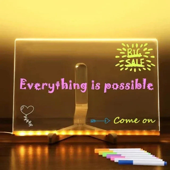 Lisslune | Children's LED Notice Board with Colors