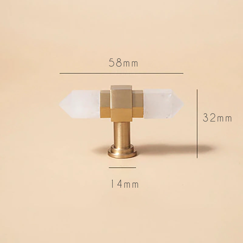 Rynx Luxury Natural Crystal Cabinet Handle