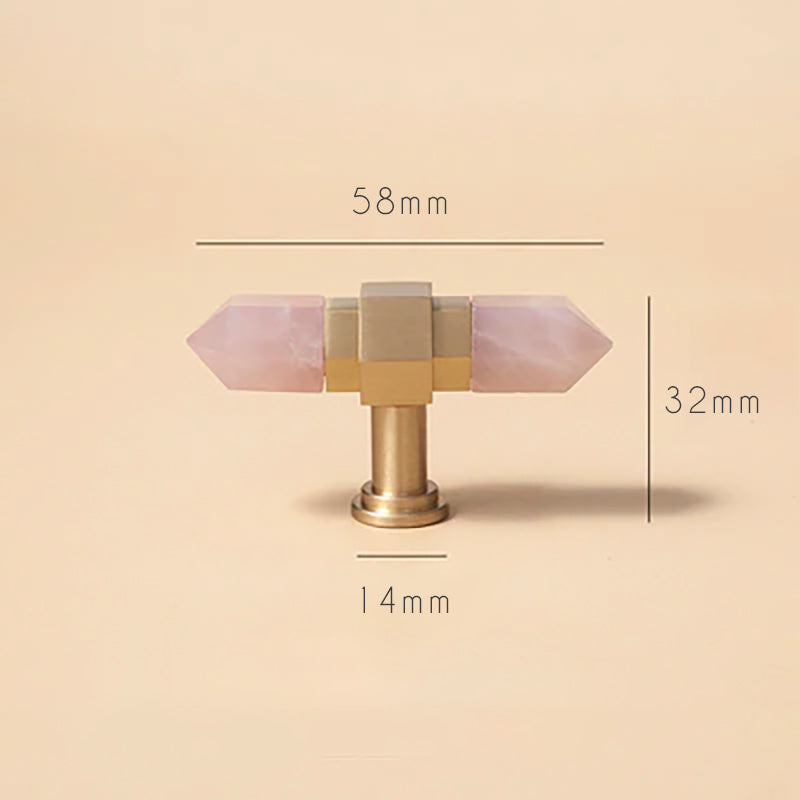 Rynx Luxury Natural Crystal Cabinet Handle