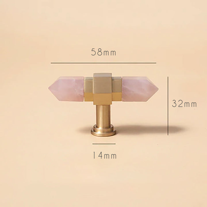 Rynx Luxury Natural Crystal Cabinet Handle