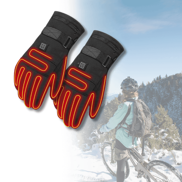 Lisslune | ThermoGrip Heated Gloves – Waterproof Unisex Gloves with 3 Heat Levels and Touchscreen Function