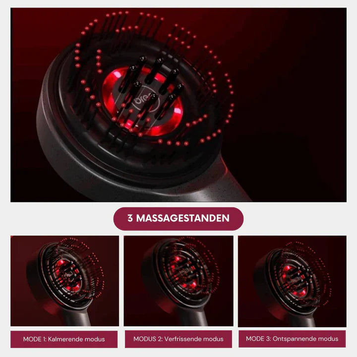 Lisslune | Electric Scalp Massager Brush with LED Light Therapy