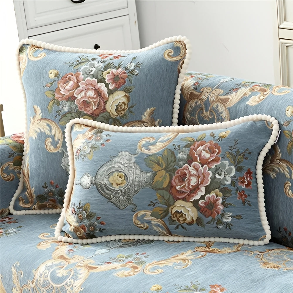 Lisslune | Elise Chenille Beaded Edge Cushion Cover