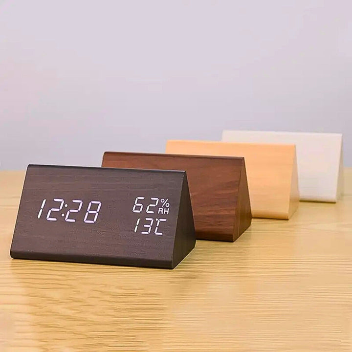 Lisslune | Elora Wooden LED Alarm Clock Digital Display