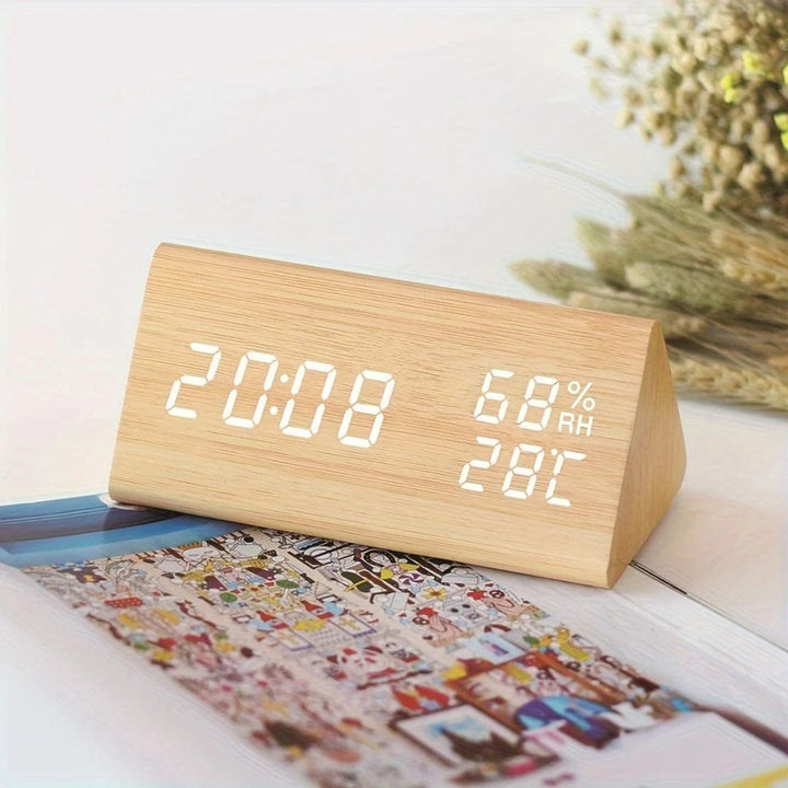 Lisslune | Elora Wooden LED Alarm Clock Digital Display