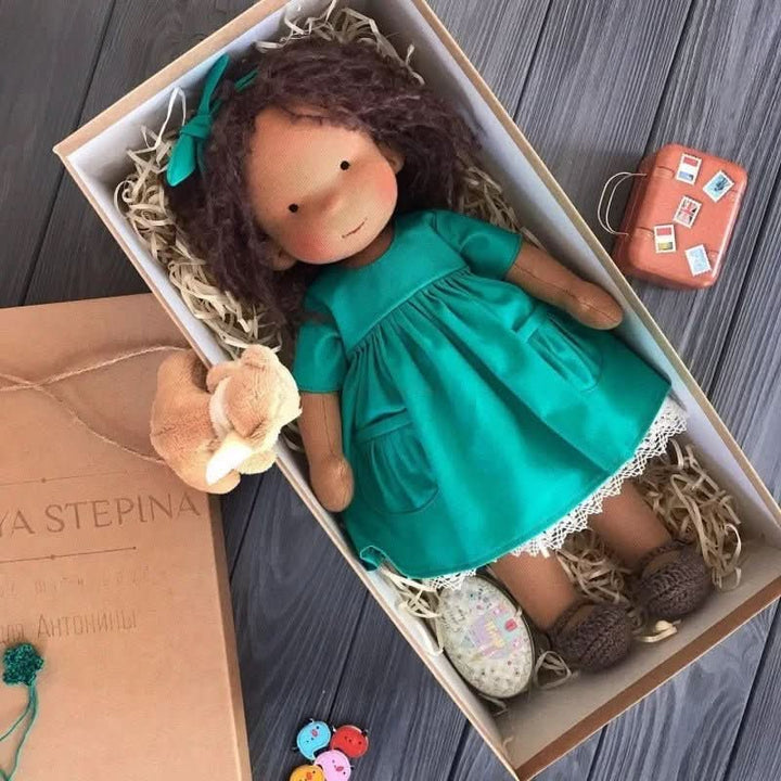 Lisslune | Handcrafted Cotton Waldorf Doll for Creative Play