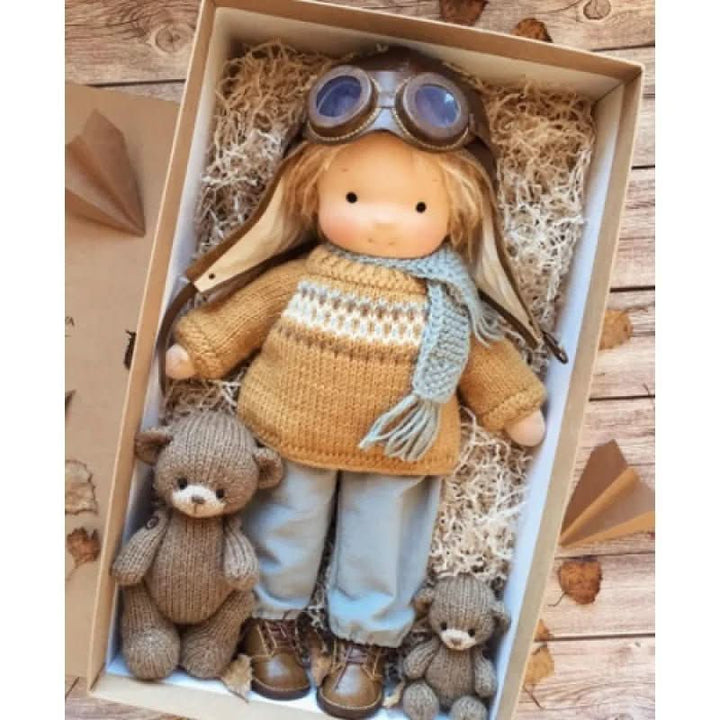 Lisslune | Handcrafted Cotton Waldorf Doll for Creative Play