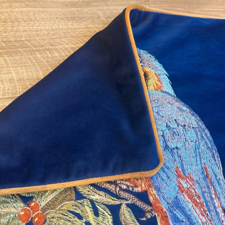 Lisslune | Embroidered Parrot Cushion