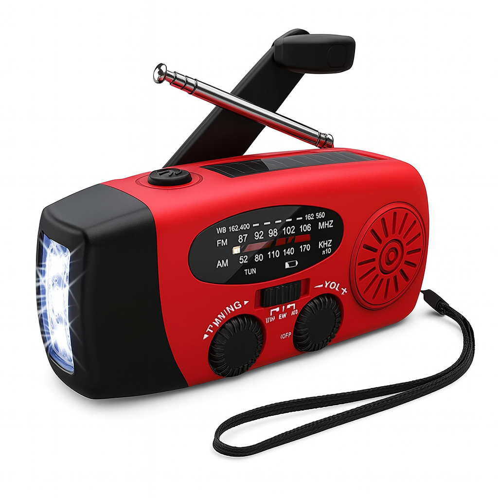 Lisslune | CrisisReady Handcrank Emergency Radio – AM/FM Radio with Powerbank, Flashlight & USB-C Charging