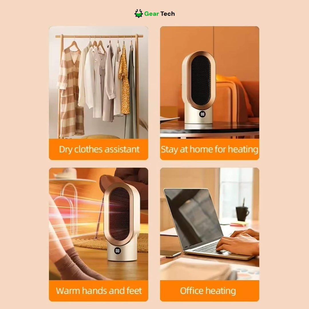 Lisslune | Energy-Efficient Space Heater for Small Rooms – Keep Warm This Winter with Quiet Operation