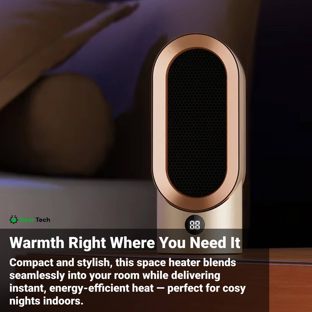 Lisslune | Energy-Efficient Space Heater for Small Rooms – Keep Warm This Winter with Quiet Operation