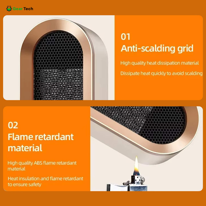 Lisslune | Energy-Efficient Space Heater for Small Rooms – Keep Warm This Winter with Quiet Operation