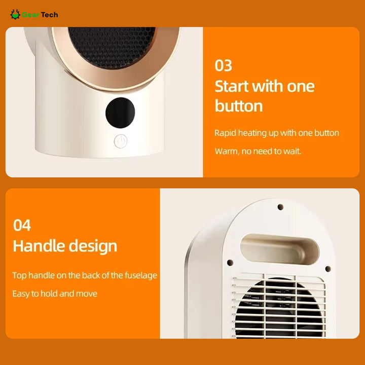 Lisslune | Energy-Efficient Space Heater for Small Rooms – Keep Warm This Winter with Quiet Operation