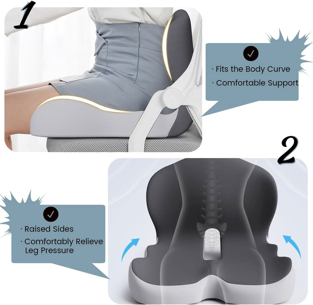 Lisslune | Ergonomic Memory Foam Seat Cushion