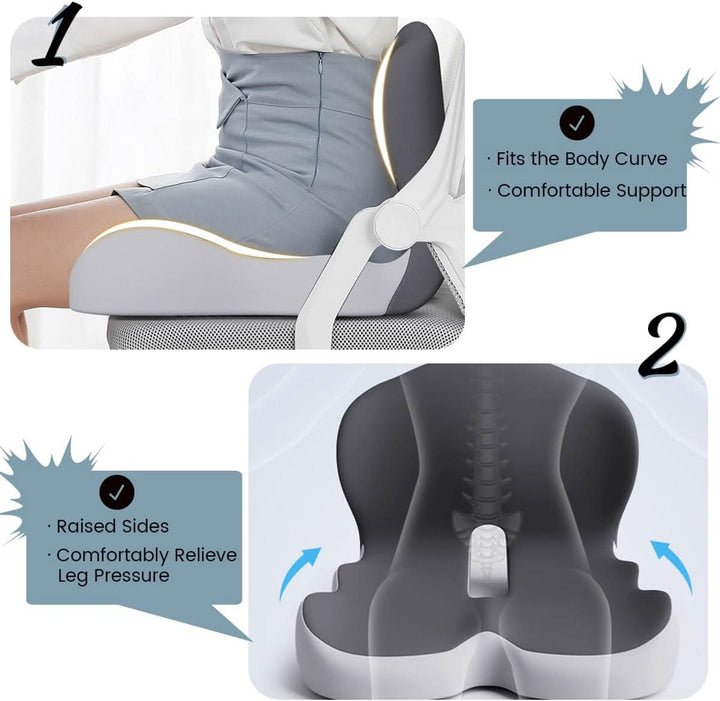 Lisslune | Ergonomic Memory Foam Seat Cushion